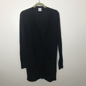 Cabi long sleeve black button down pocket cardigan